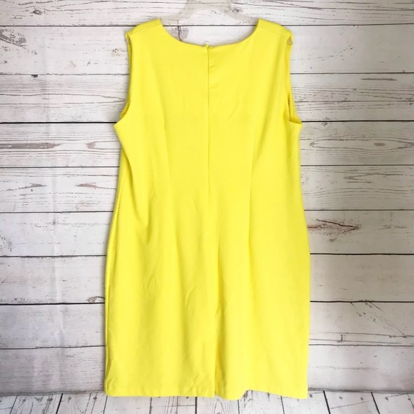 Anthology Dresses Shift Tank Dress Plus Size Yellow V Neck